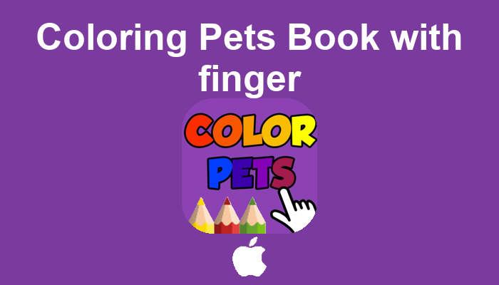 Coloring Pets Book with finger